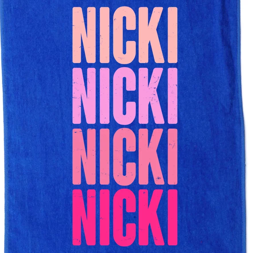 Nicki Distressed Pink Design Platinum Collection Golf Towel