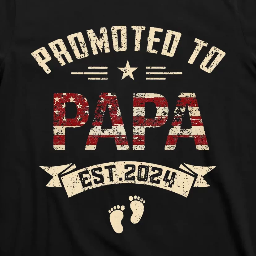 New Dad Promoted To Papa Est.2024 T-Shirt