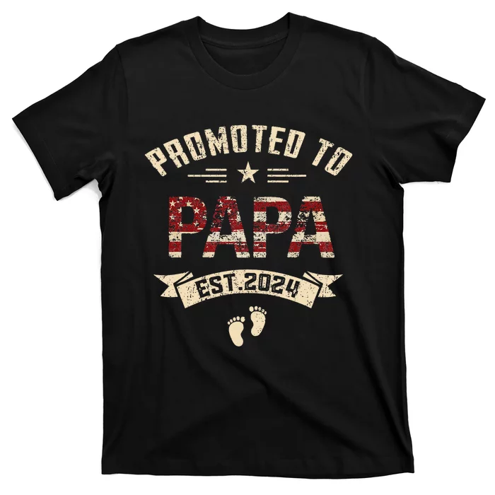 New Dad Promoted To Papa Est.2024 T-Shirt