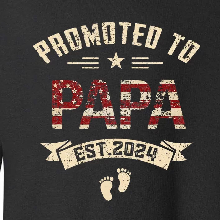 New Dad Promoted To Papa Est.2024 Toddler Sweatshirt