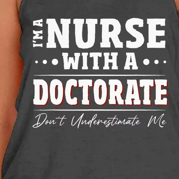 Nurse Dnp Phd Doctorate Graduation Present Dnp Nurse Women's Knotted Racerback Tank