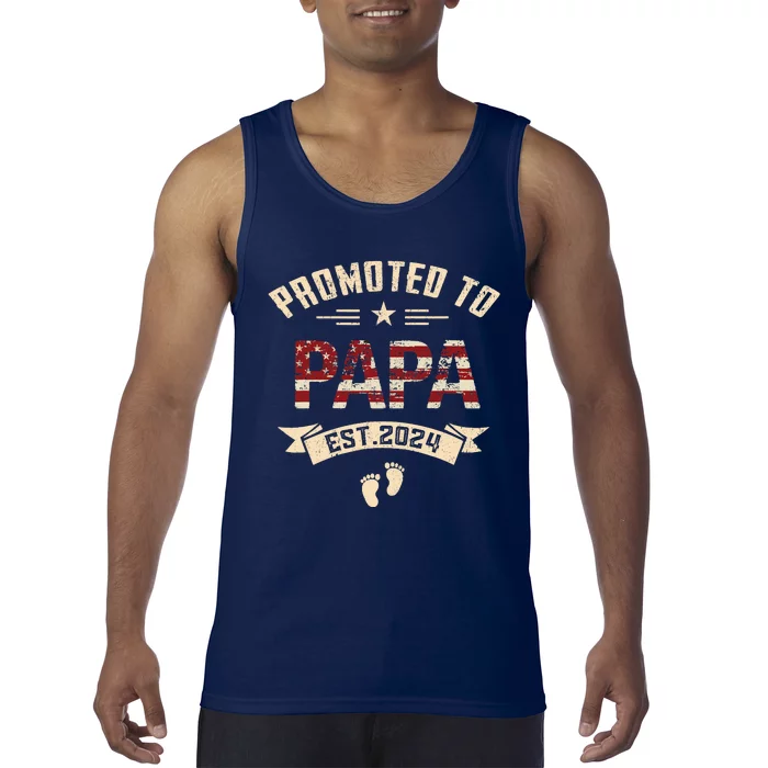 New Dad Promoted To Papa Est.2024 Tank Top