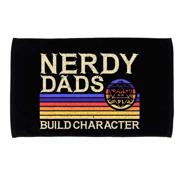 Nerdy Dad Rpg Gaming D20 Tabletop Games Microfiber Hand Towel