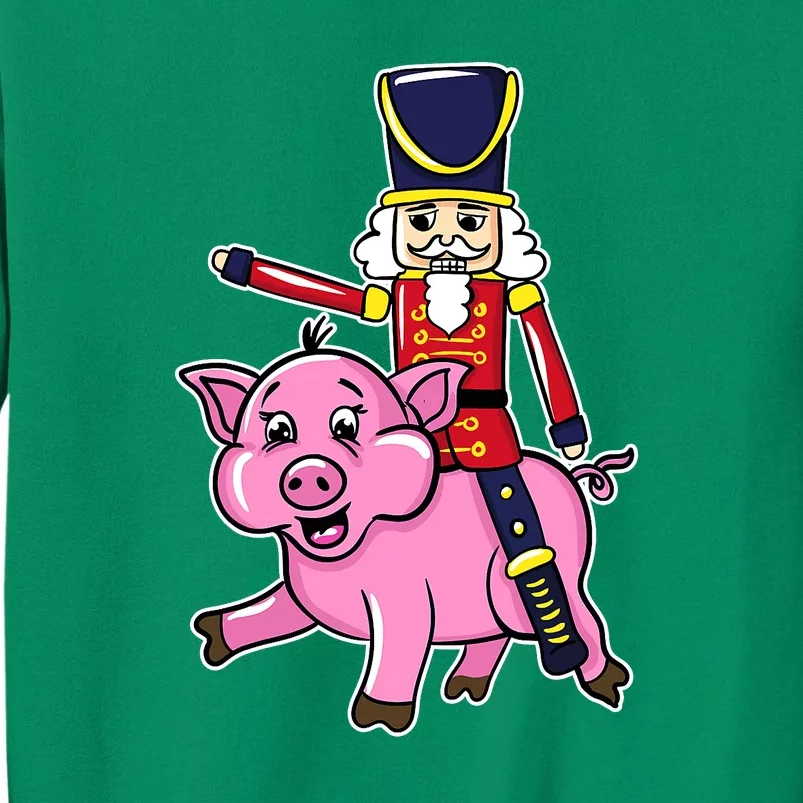 Nutcracker Doll Riding Pig Lover Funny Christmas Sweatshirt