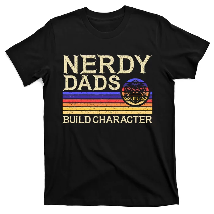 Nerdy Dad Rpg Gaming D20 Tabletop Games T-Shirt