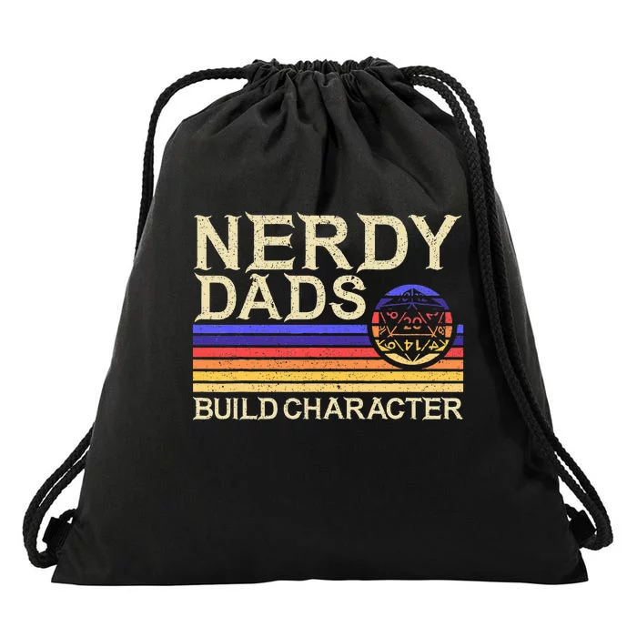 Nerdy Dad Rpg Gaming D20 Tabletop Games Drawstring Bag