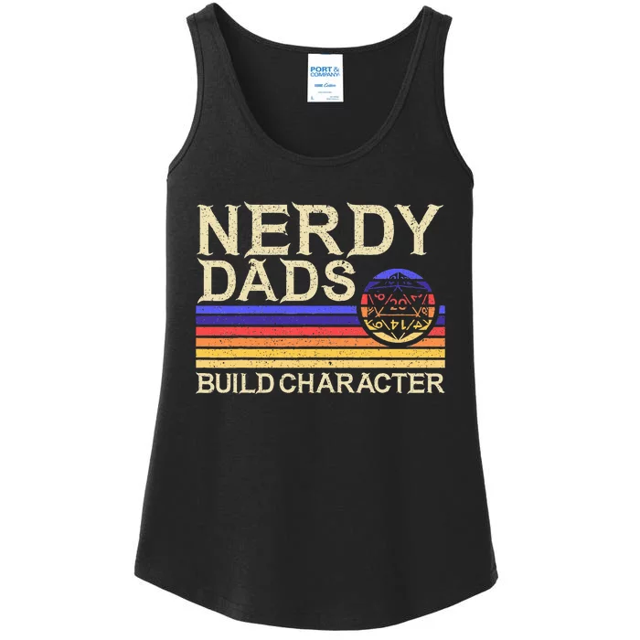 Nerdy Dad Rpg Gaming D20 Tabletop Games Ladies Essential Tank