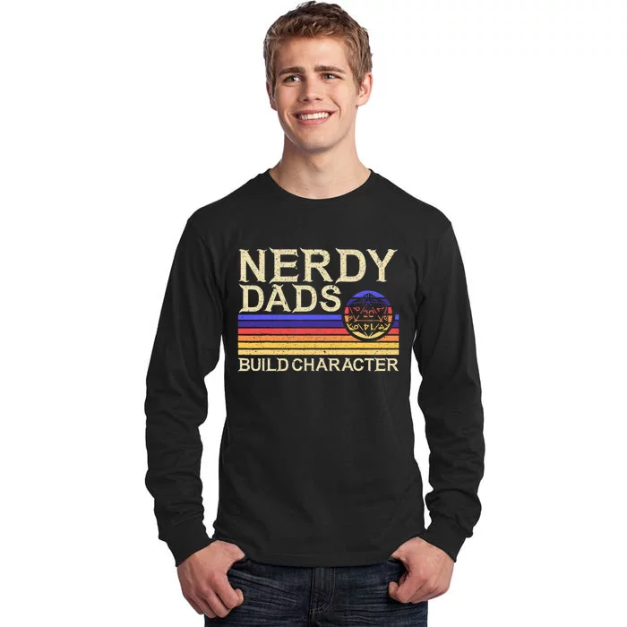 Nerdy Dad Rpg Gaming D20 Tabletop Games Tall Long Sleeve T-Shirt