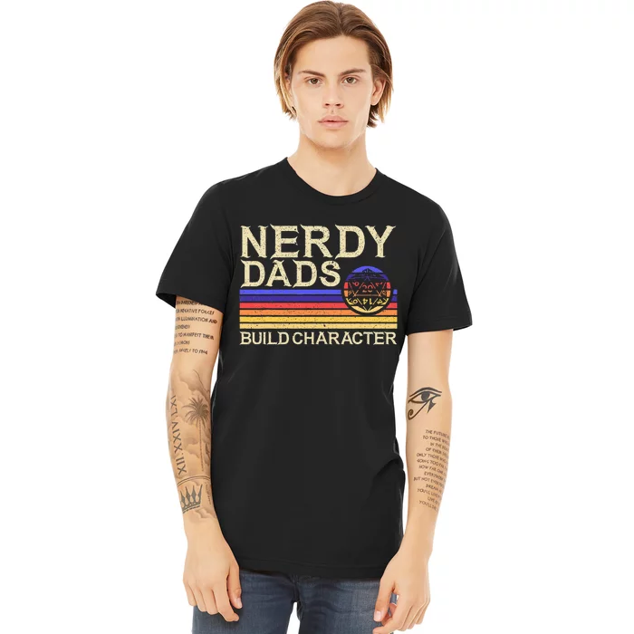 Nerdy Dad Rpg Gaming D20 Tabletop Games Premium T-Shirt