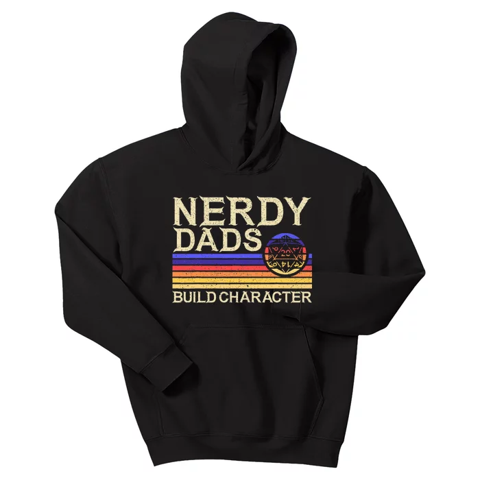 Nerdy Dad Rpg Gaming D20 Tabletop Games Kids Hoodie