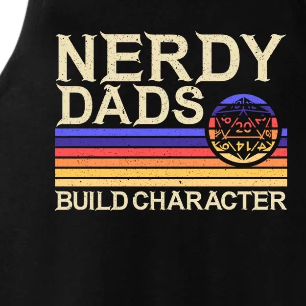 Nerdy Dad Rpg Gaming D20 Tabletop Games Funny Rpg Gamer Ladies Tri-Blend Wicking Tank