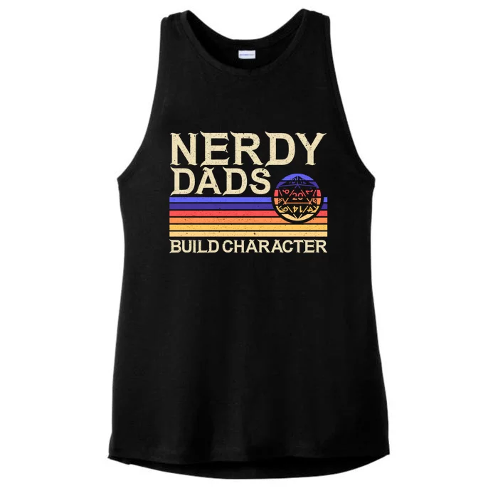 Nerdy Dad Rpg Gaming D20 Tabletop Games Funny Rpg Gamer Ladies Tri-Blend Wicking Tank