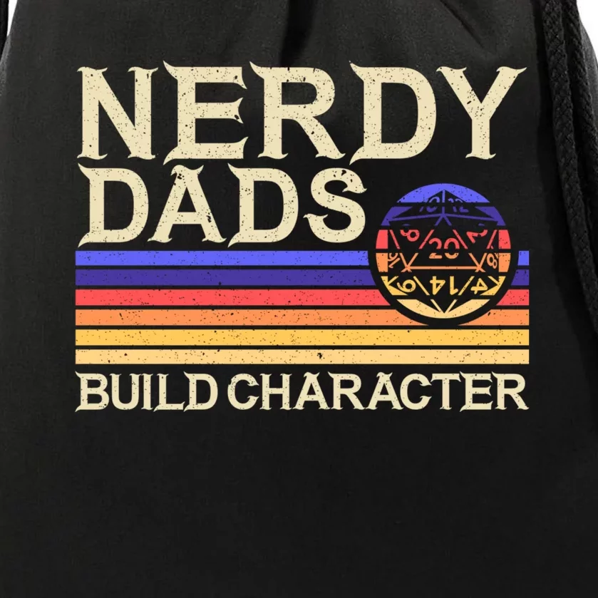 Nerdy Dad Rpg Gaming D20 Tabletop Games Funny Rpg Gamer Drawstring Bag