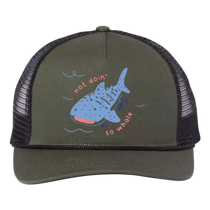 Not Doin So Whale Retro Rope Trucker Hat Cap