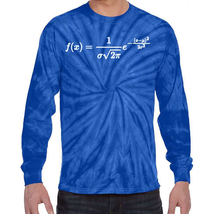 Normal Distribution Statistics Probablity Data Analyst Joke Meaningful Gift Tie-Dye Long Sleeve Shirt