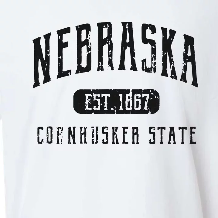 Nebraska Distressed Sports Design Sueded Cloud Jersey T-Shirt