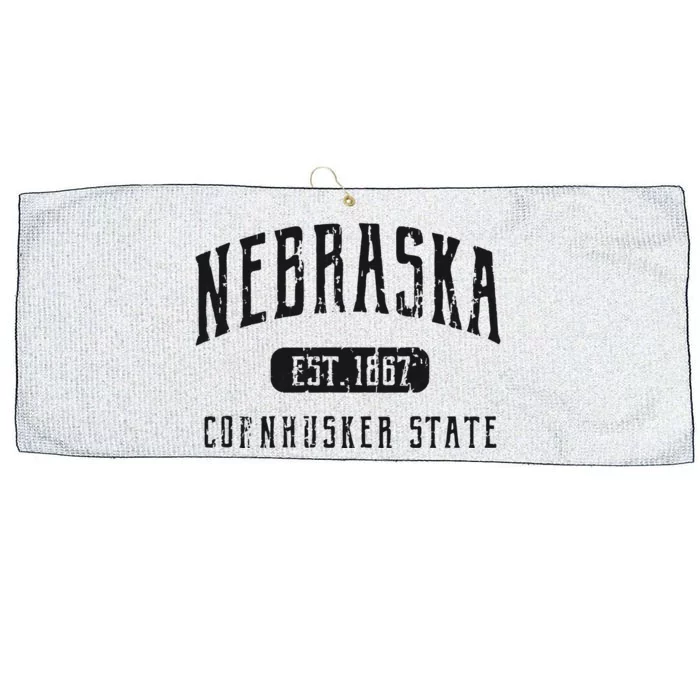 Nebraska Distressed Sports Design Large Microfiber Waffle Golf Towel