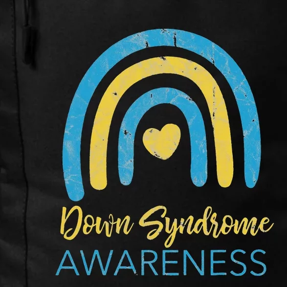 National Down Syndrome Awareness Month Retro Rainbow T21 Daily Commute Backpack