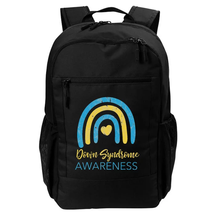 National Down Syndrome Awareness Month Retro Rainbow T21 Daily Commute Backpack