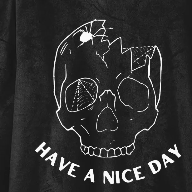 Nice Day Skull Halloween Skull Hooded Wearable Blanket