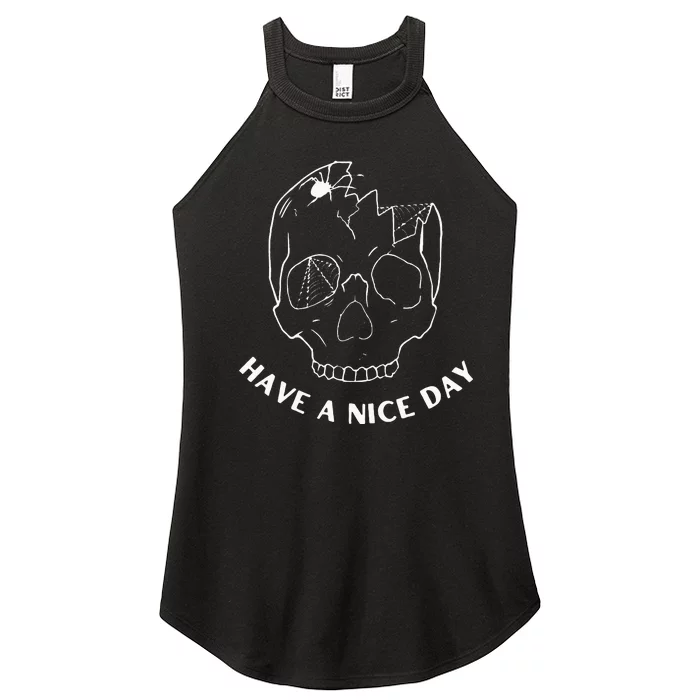 Nice Day Skull Halloween Skull Women’s Perfect Tri Rocker Tank