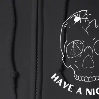 Nice Day Skull Halloween Skull Full Zip Hoodie