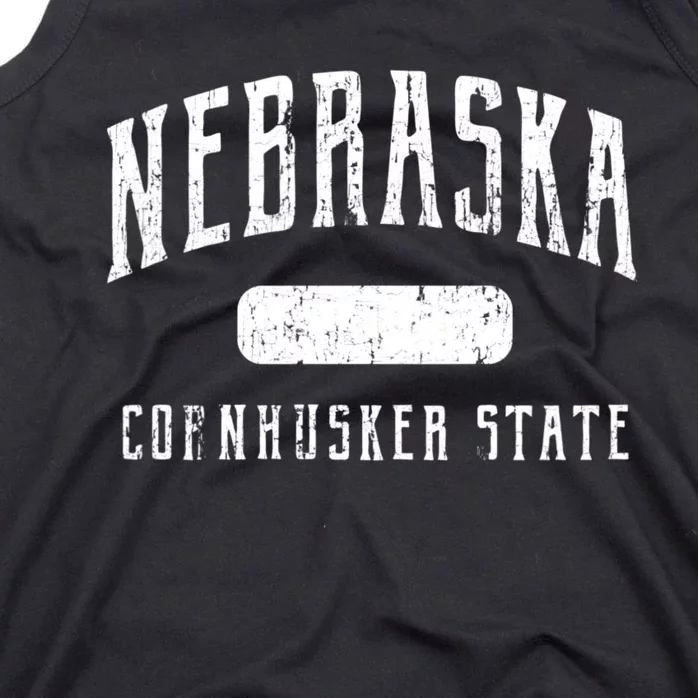 Nebraska Distressed Sports Tank Top