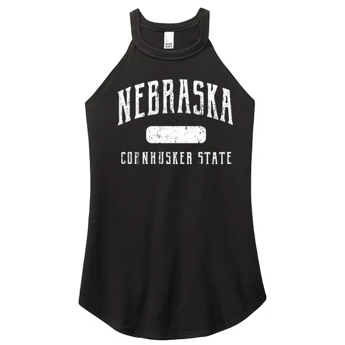 Nebraska Distressed Sports Women’s Perfect Tri Rocker Tank