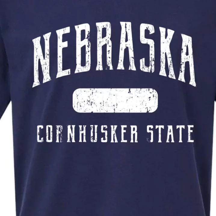 Nebraska Distressed Sports Sueded Cloud Jersey T-Shirt