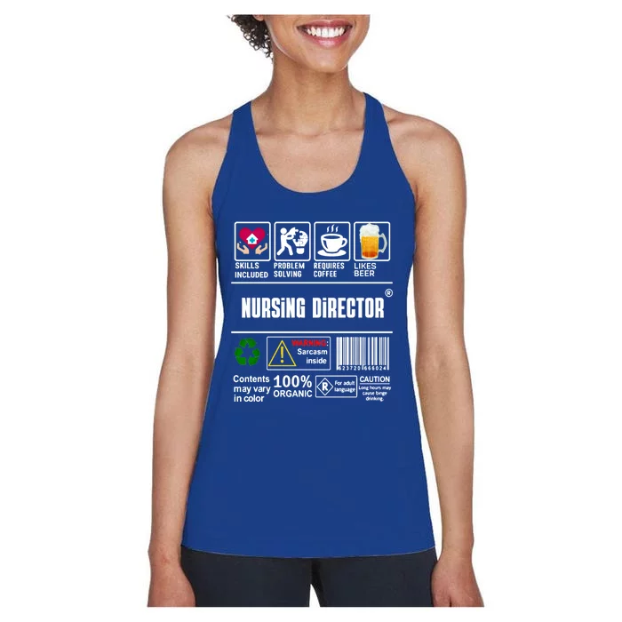 Nursing Director Skills Included Problem Solving Coffee Beer Gift Women's Racerback Tank