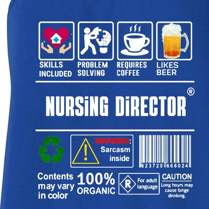 Nursing Director Skills Included Problem Solving Coffee Beer Gift Women's Racerback Tank