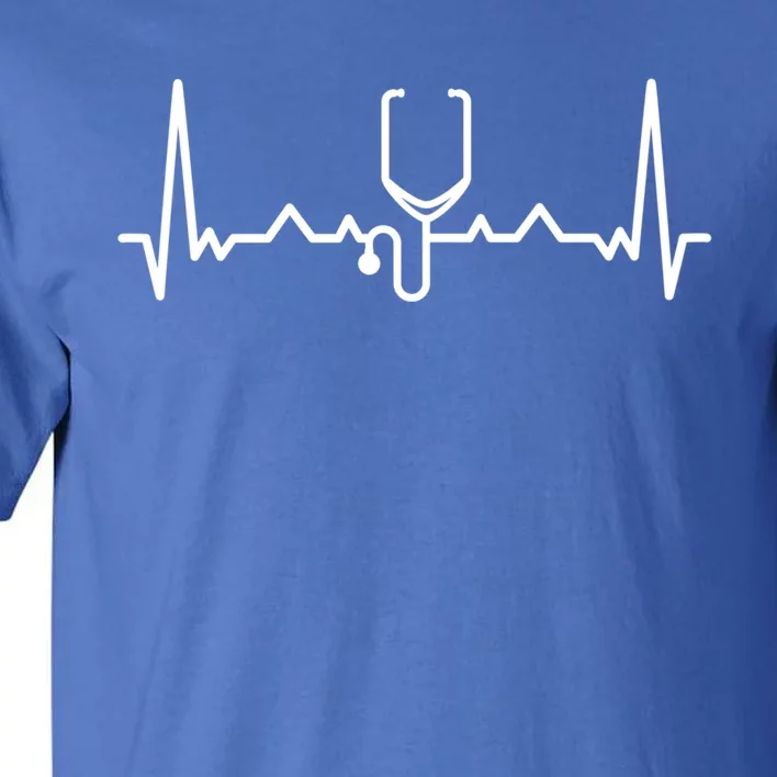 Nurse Doctor Stethoscope Heartbeat Funny Gift Cute Gift Tall T-Shirt