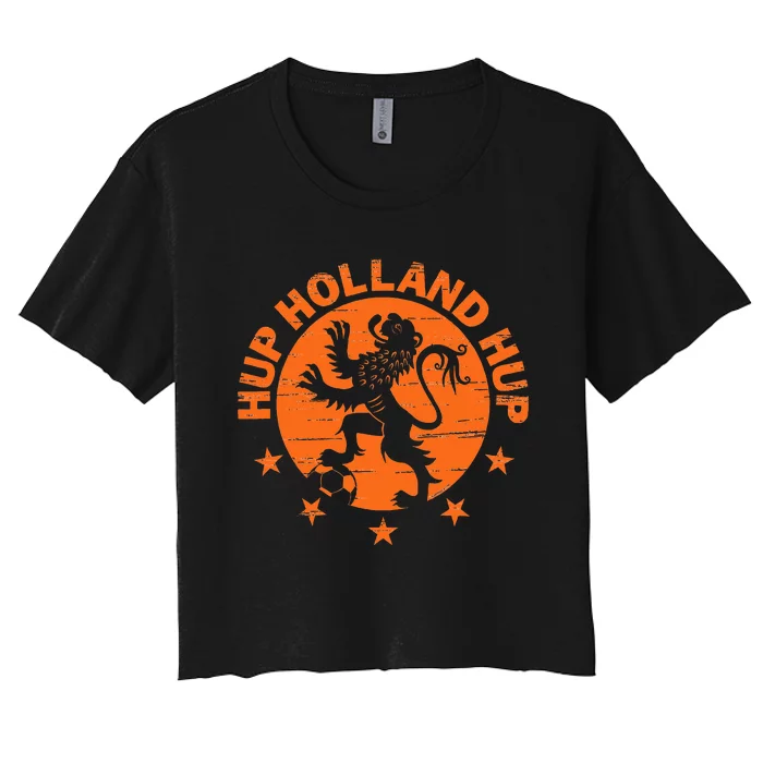 Netherlands Dutch Soccer Hup Holland Oranje Women's Crop Top Tee