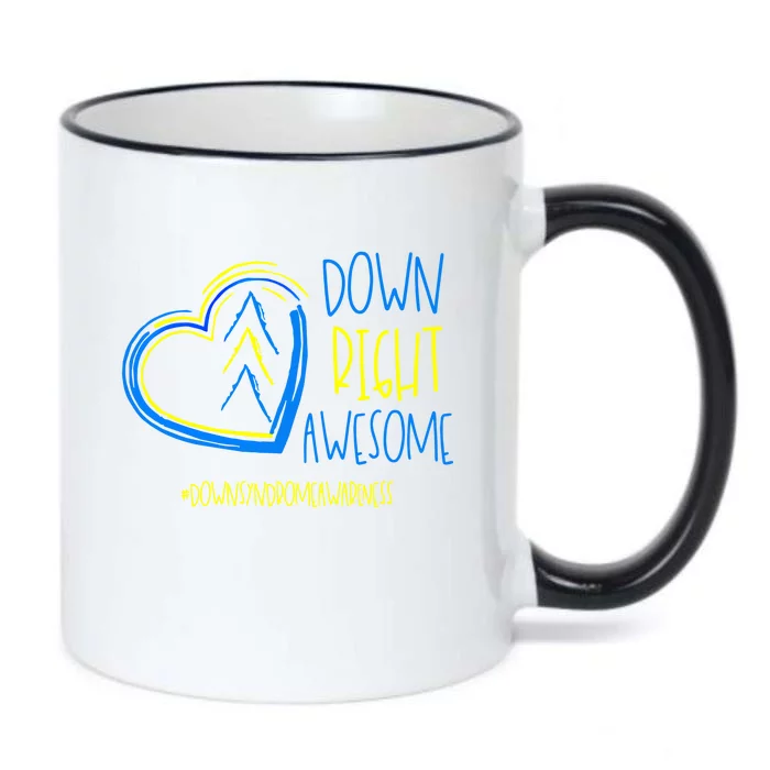 National Down Syndrome Awareness Month Down Right Awesome Gift Black Color Changing Mug