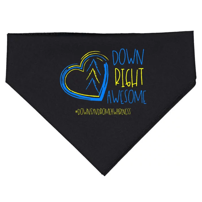 National Down Syndrome Awareness Month Down Right Awesome USA-Made Doggie Bandana