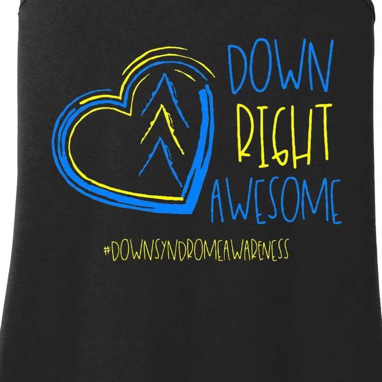 National Down Syndrome Awareness Month Down Right Awesome Ladies Essential Tank