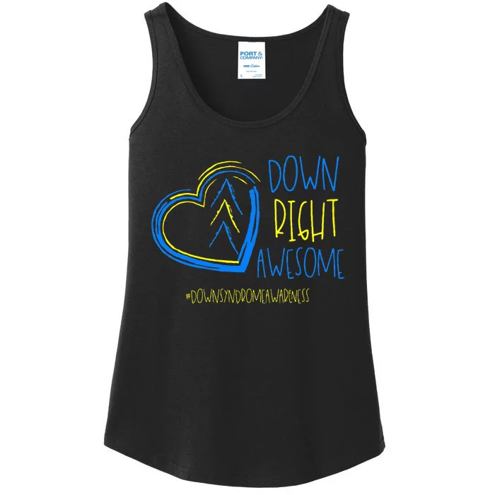 National Down Syndrome Awareness Month Down Right Awesome Ladies Essential Tank