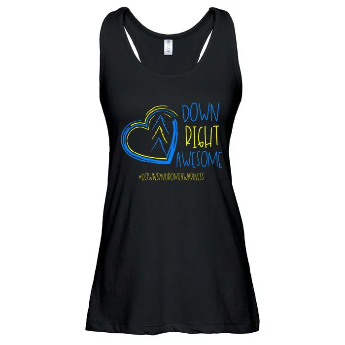 National Down Syndrome Awareness Month Down Right Awesome Ladies Essential Flowy Tank