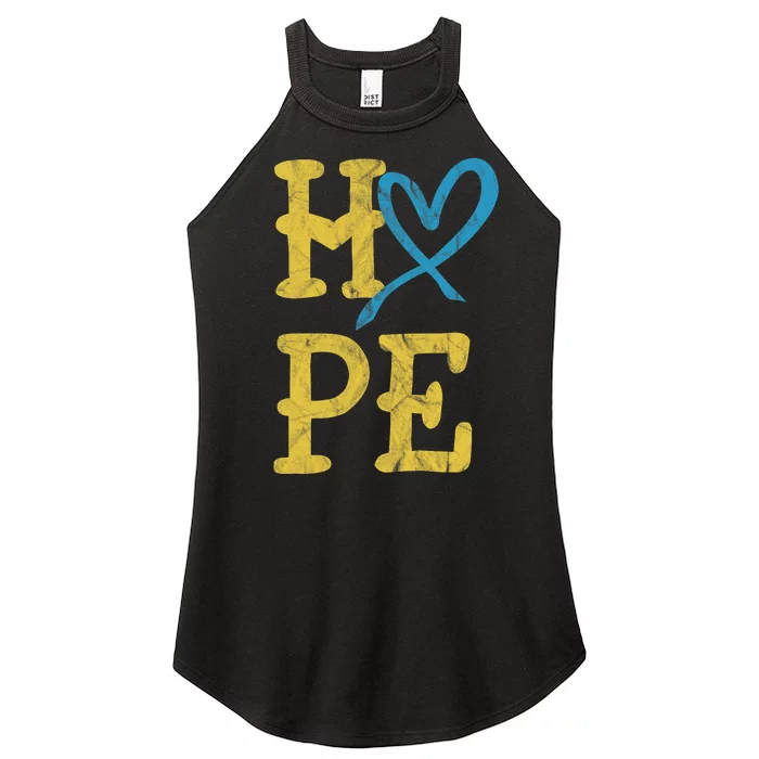 National Down Syndrome Awareness Month Hope Vintage T21 Women’s Perfect Tri Rocker Tank