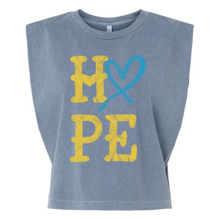 National Down Syndrome Awareness Month Hope Vintage T21 Garment-Dyed Women's Muscle Tee