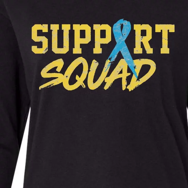 National Down Syndrome Awareness Month Support Squad T21 Womens Cotton Relaxed Long Sleeve T-Shirt