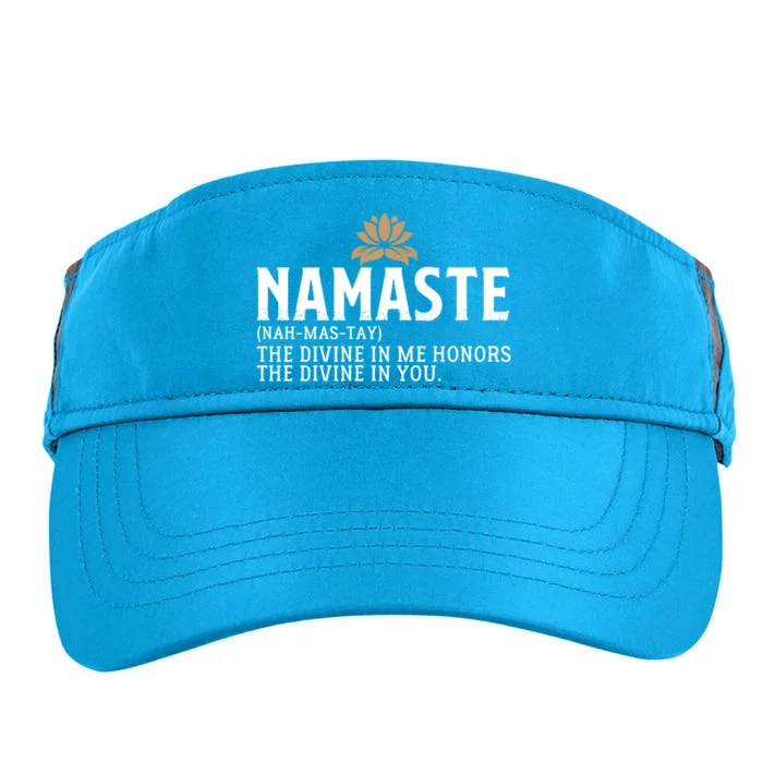 Namaste Definition The Divine In Me Honors The Divine In You Gift Adult Drive Performance Visor