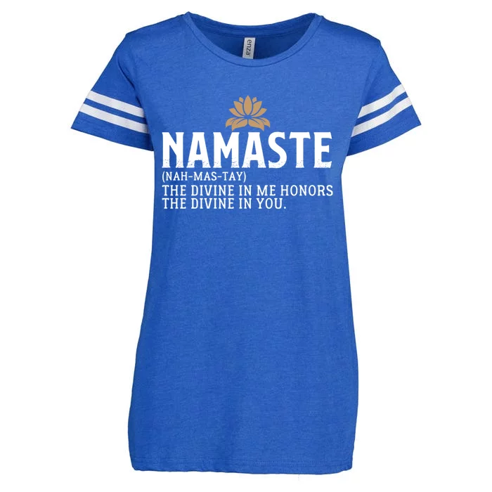 Namaste Definition The Divine In Me Honors The Divine In You Gift Enza Ladies Jersey Football T-Shirt