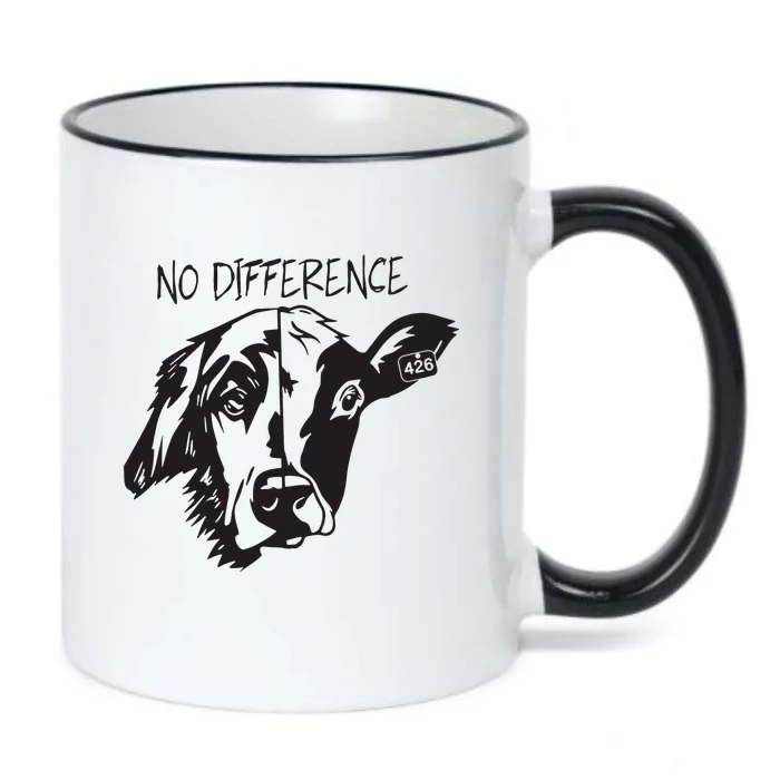 No Difference Vegan Dog Cow Lover Black Color Changing Mug