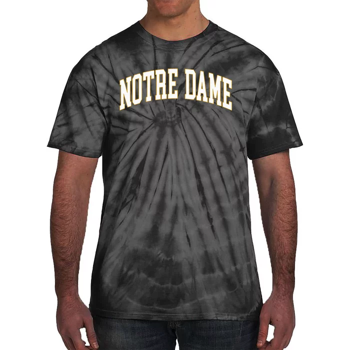 N.O.T.R.E D.A.M.E Vintage Varsity Retro Indiana Tie-Dye T-Shirt