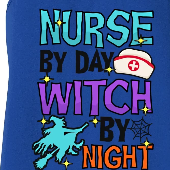 Nurse Day Witch Night Design Halloween Nurse Meaningful Gift Women's Racerback Tank