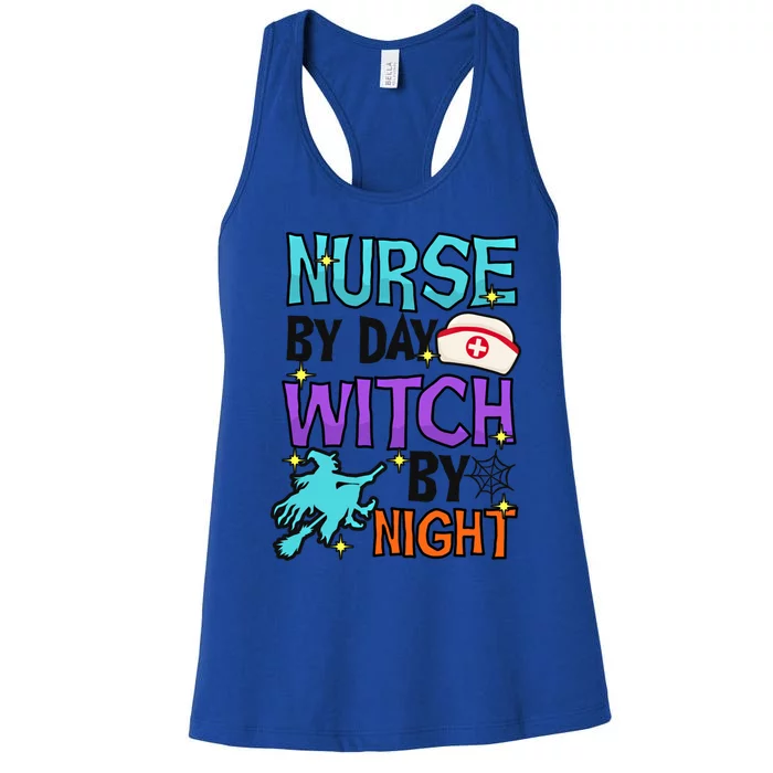 Nurse Day Witch Night Design Halloween Nurse Meaningful Gift Women's Racerback Tank