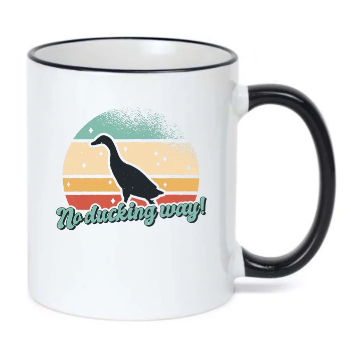 No Ducking Way Funny Duck Black Color Changing Mug