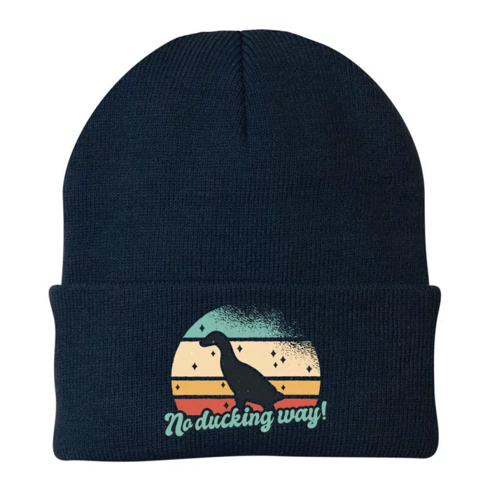 No Ducking Way Funny Duck Knit Cap Winter Beanie