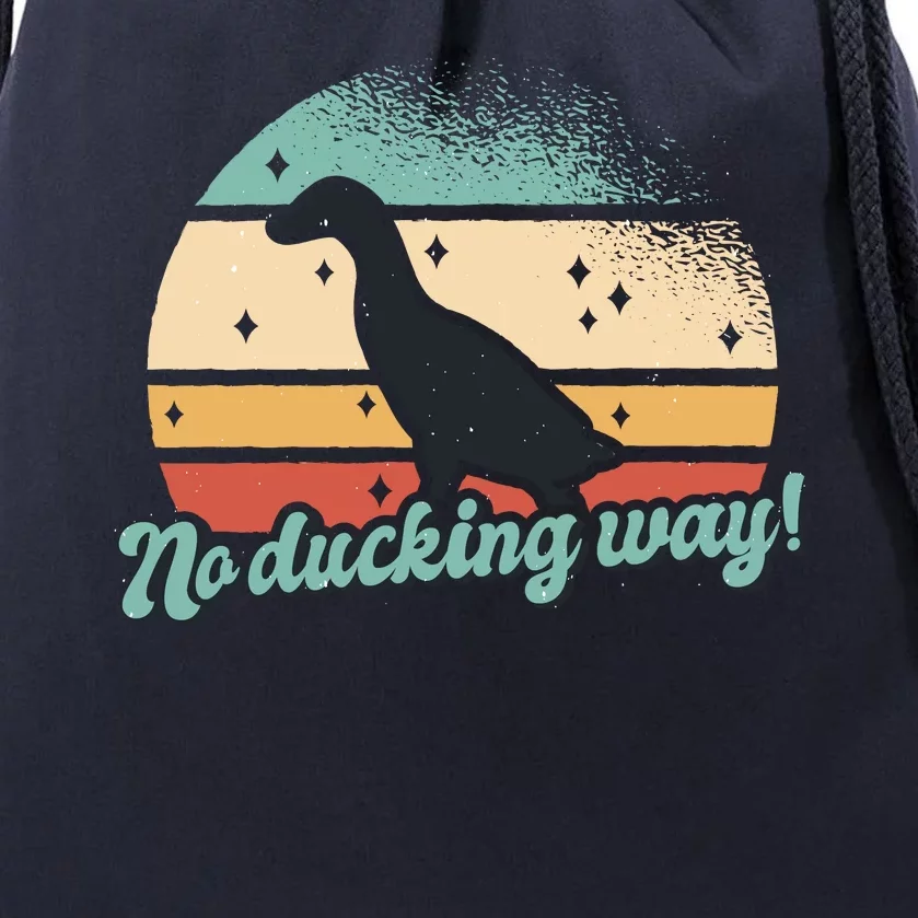 No Ducking Way Funny Duck Drawstring Bag